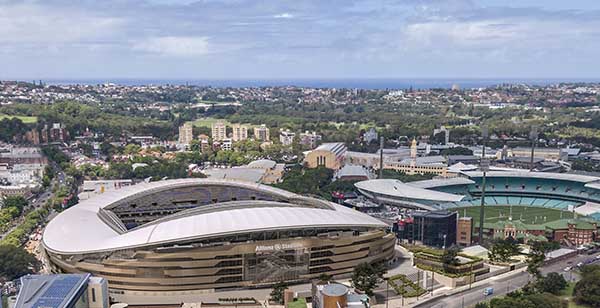Allianz Stadium aerial shot