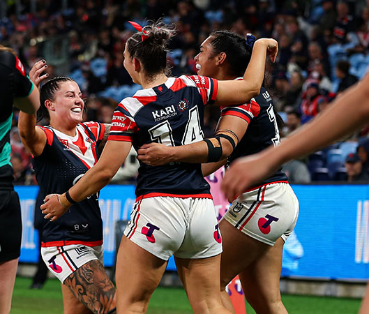 Women's rugby team at Allianz Stadium Sydney