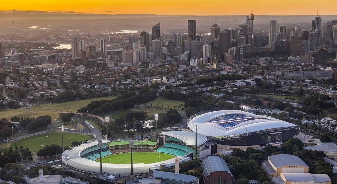 Aerial view of Allianz Stadium in Sydney
