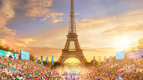 visualisation of the Paris 2024 Olympic Games opening ceremony