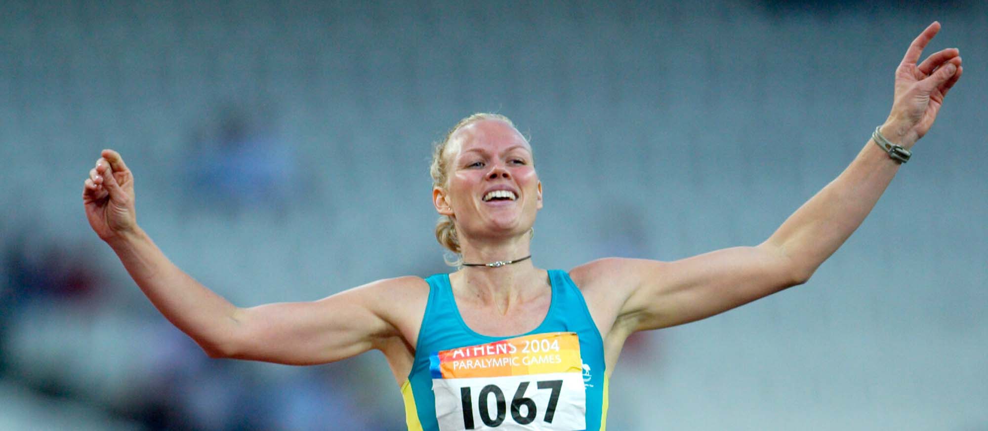 Katrina Webb competing. Photo credit: Paralympics Australia