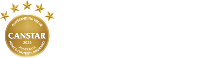 Canstar award logo for Outstanding Value Home & Contents Insurance in Australia 2024 – 2026