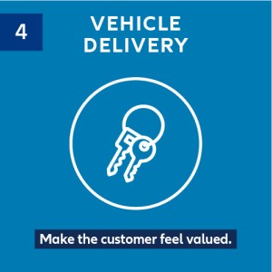 4 Vehicle delivery. Make the customer feel valued.