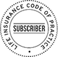 Life Insurance Code of practice subscriber badge.