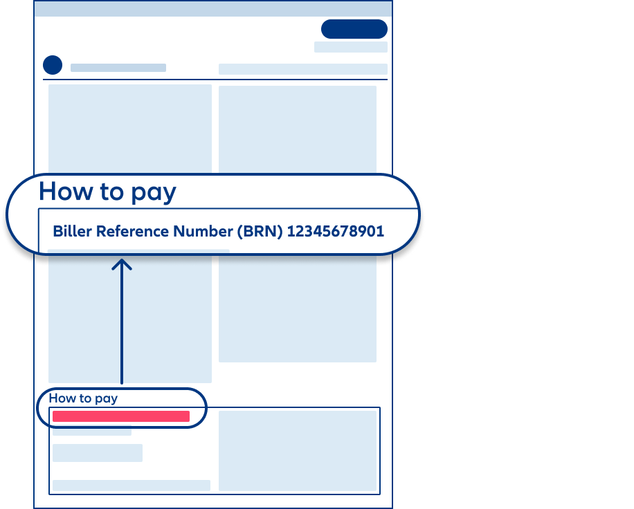 Find your BRN for CTP on the first page under the heading 'How to pay'