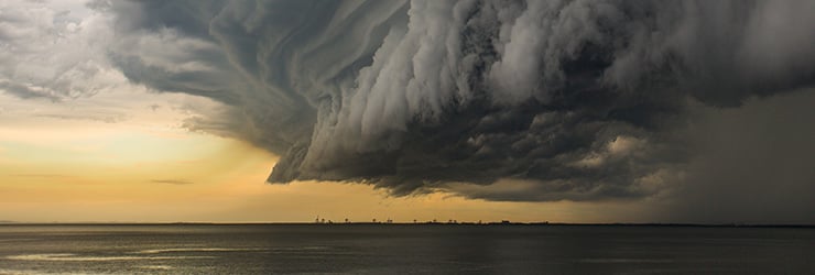 Dark and stormy clouds