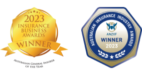 2023 Insurance Business Awards Winner logo and 2023 ANZIIF Excellence in Diversity and Inclusion winner logo