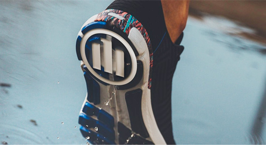 Allianz logo on the sole of a sports shoe