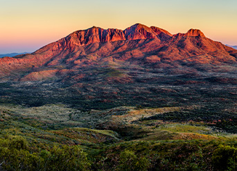 Aerial shot of ranges in the NT
