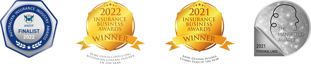 Australian Insurance Industry Awards Finalist 2022, Insurance Business Awards Winner 2022, Insurance Business Awards Winner 2021 and The Mansfield Awards 2021